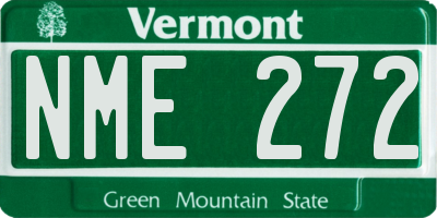 VT license plate NME272