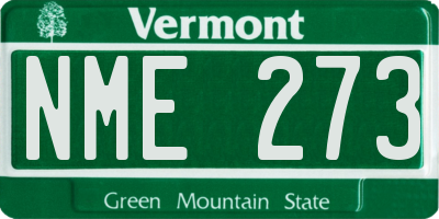 VT license plate NME273