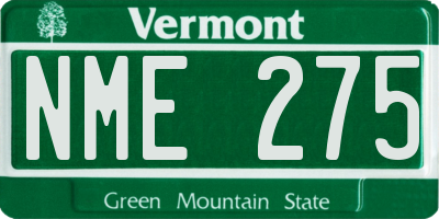 VT license plate NME275