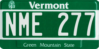 VT license plate NME277