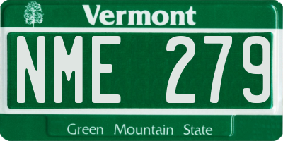 VT license plate NME279