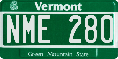 VT license plate NME280