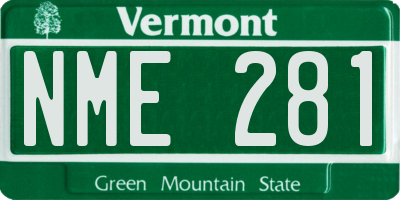 VT license plate NME281