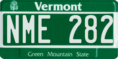 VT license plate NME282