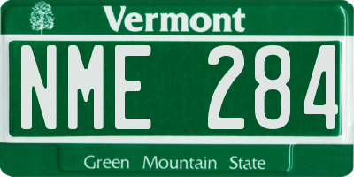 VT license plate NME284