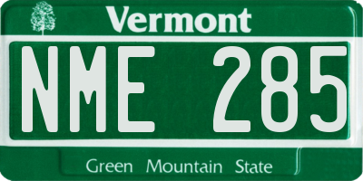 VT license plate NME285