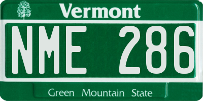 VT license plate NME286