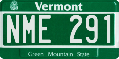 VT license plate NME291