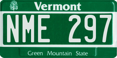 VT license plate NME297
