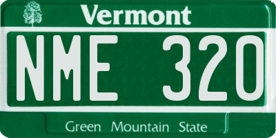 VT license plate NME320