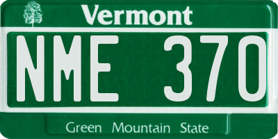 VT license plate NME370
