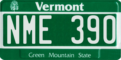 VT license plate NME390