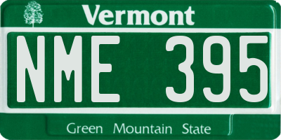 VT license plate NME395