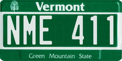 VT license plate NME411