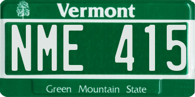 VT license plate NME415
