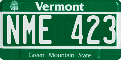 VT license plate NME423