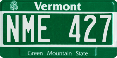 VT license plate NME427