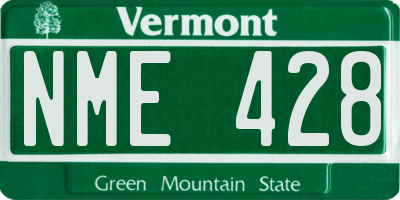 VT license plate NME428