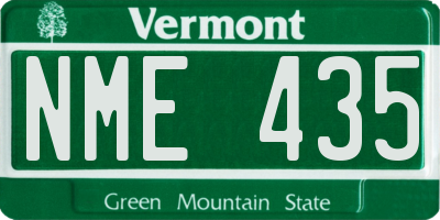 VT license plate NME435