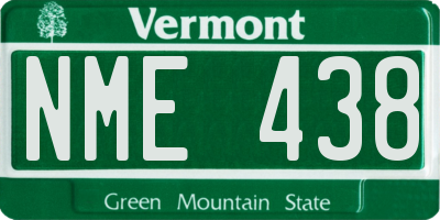 VT license plate NME438