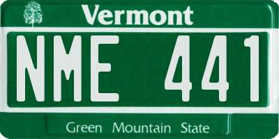 VT license plate NME441