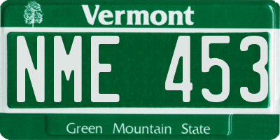 VT license plate NME453
