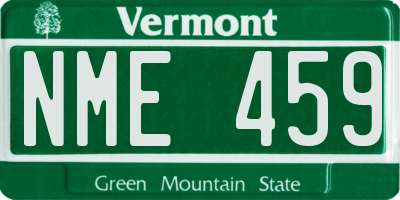 VT license plate NME459