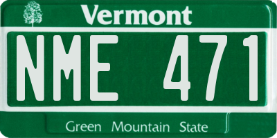 VT license plate NME471
