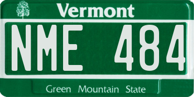 VT license plate NME484