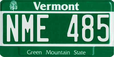 VT license plate NME485