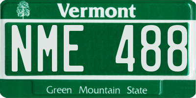 VT license plate NME488