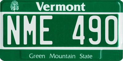 VT license plate NME490