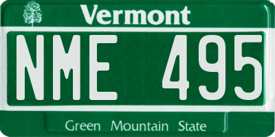 VT license plate NME495