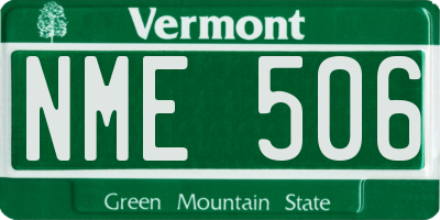 VT license plate NME506