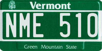 VT license plate NME510