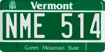 VT license plate NME514