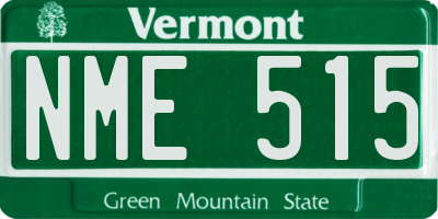VT license plate NME515