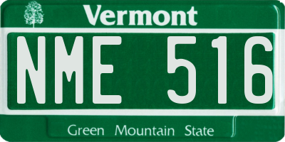 VT license plate NME516