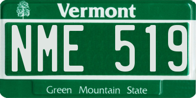 VT license plate NME519