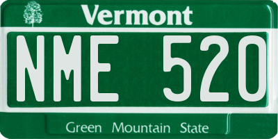 VT license plate NME520