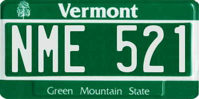 VT license plate NME521