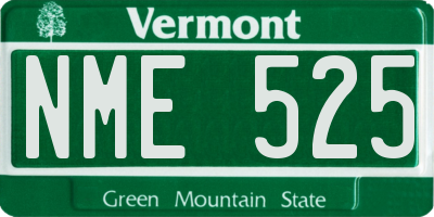 VT license plate NME525
