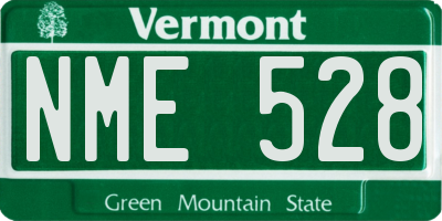 VT license plate NME528