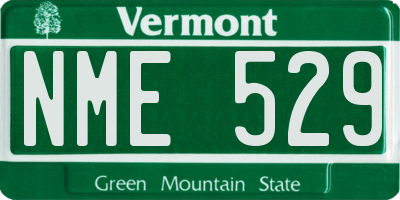 VT license plate NME529