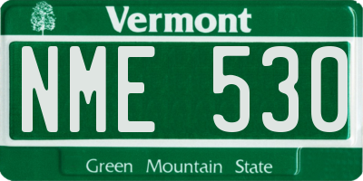 VT license plate NME530
