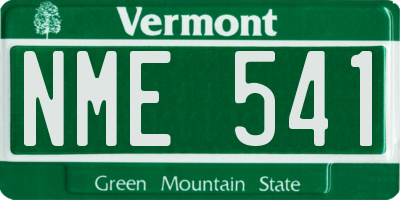 VT license plate NME541