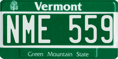 VT license plate NME559