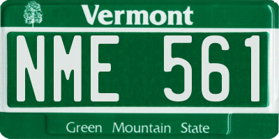 VT license plate NME561
