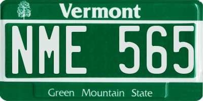 VT license plate NME565