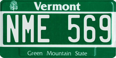 VT license plate NME569
